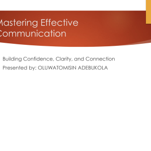 Effective Communication